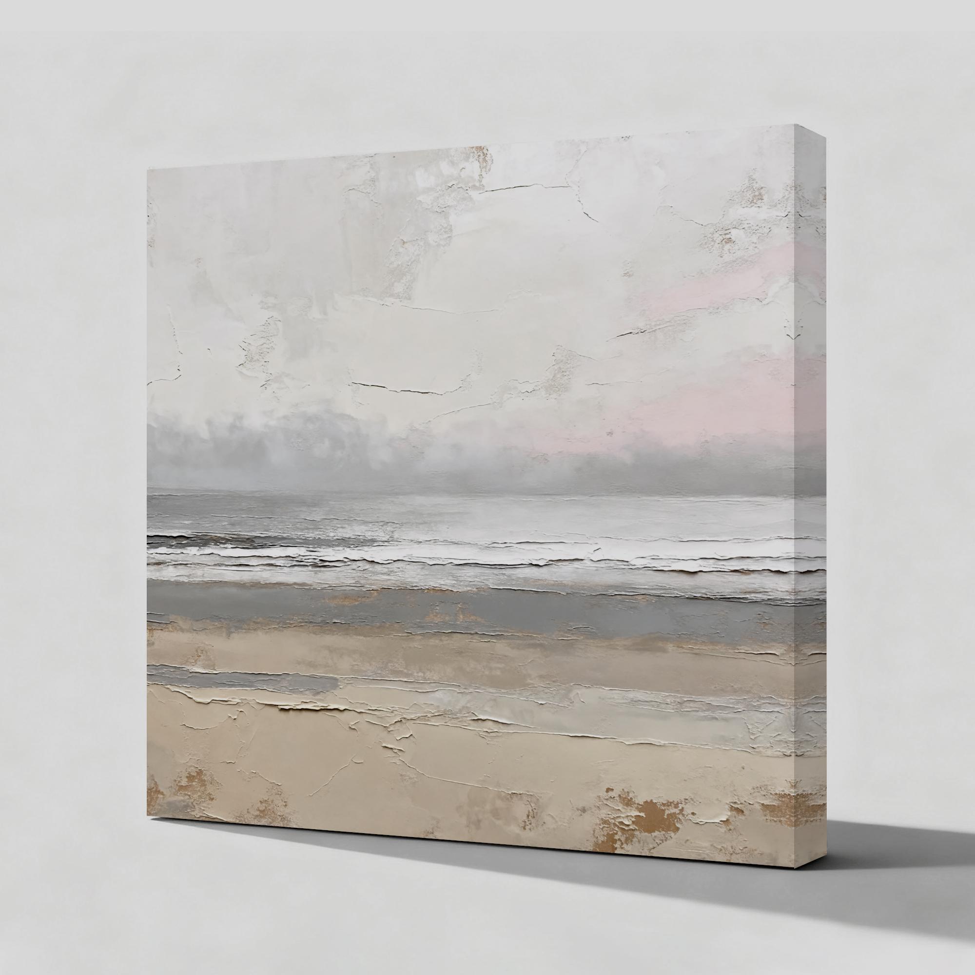 Elegant coastal seascape oil painting - View 2