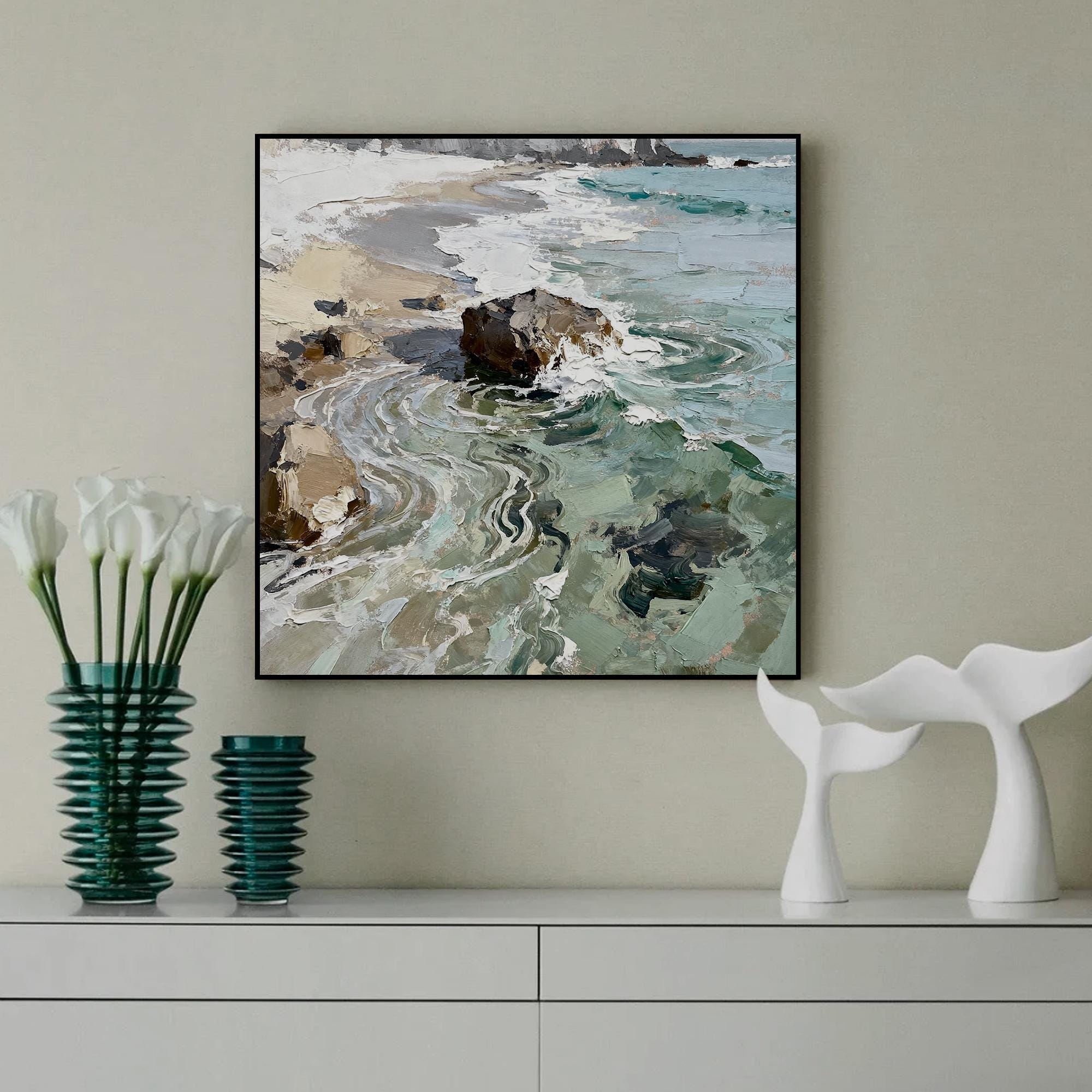 Turquoise Coastline Seascape Mural