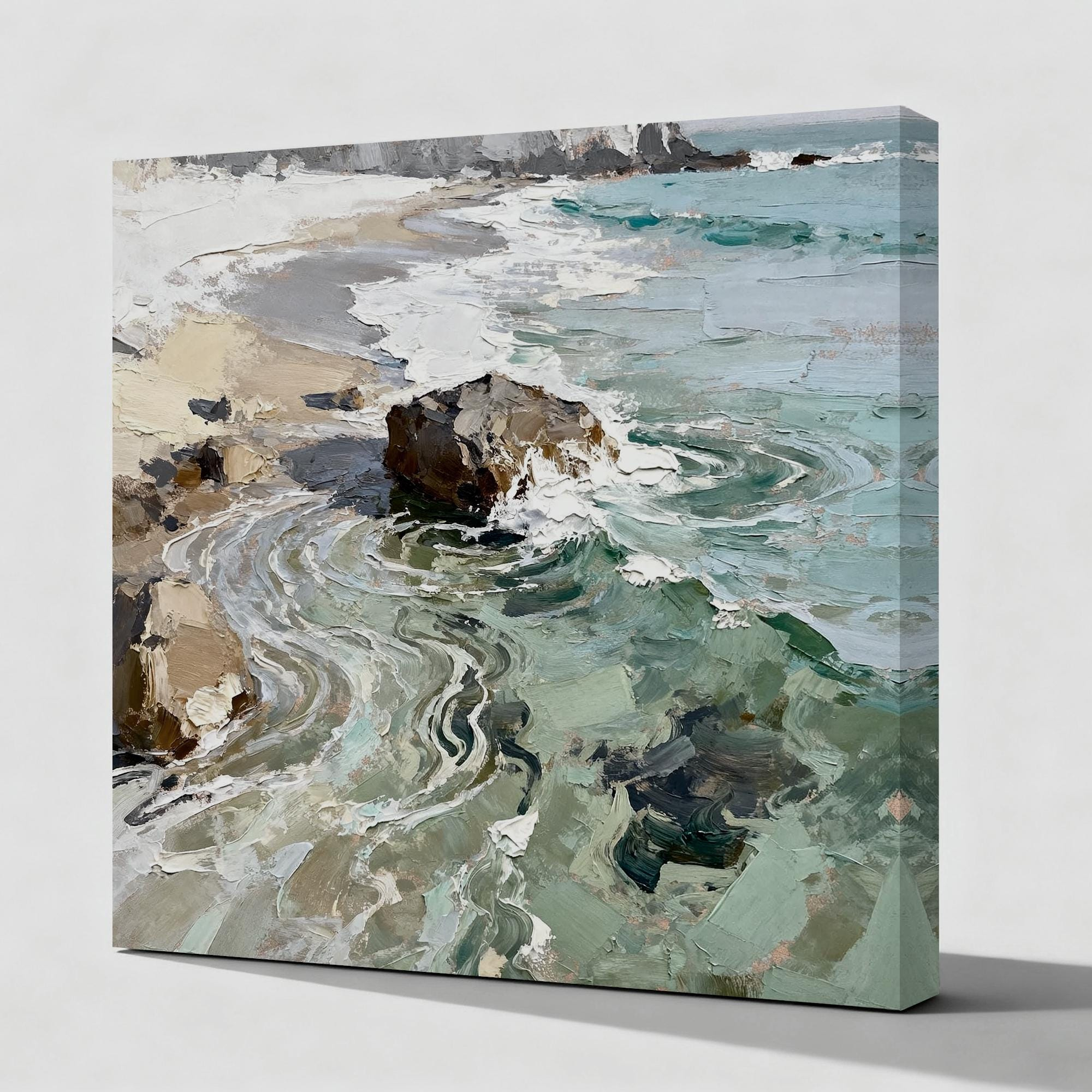 Turquoise Coastline Seascape Mural - View 2