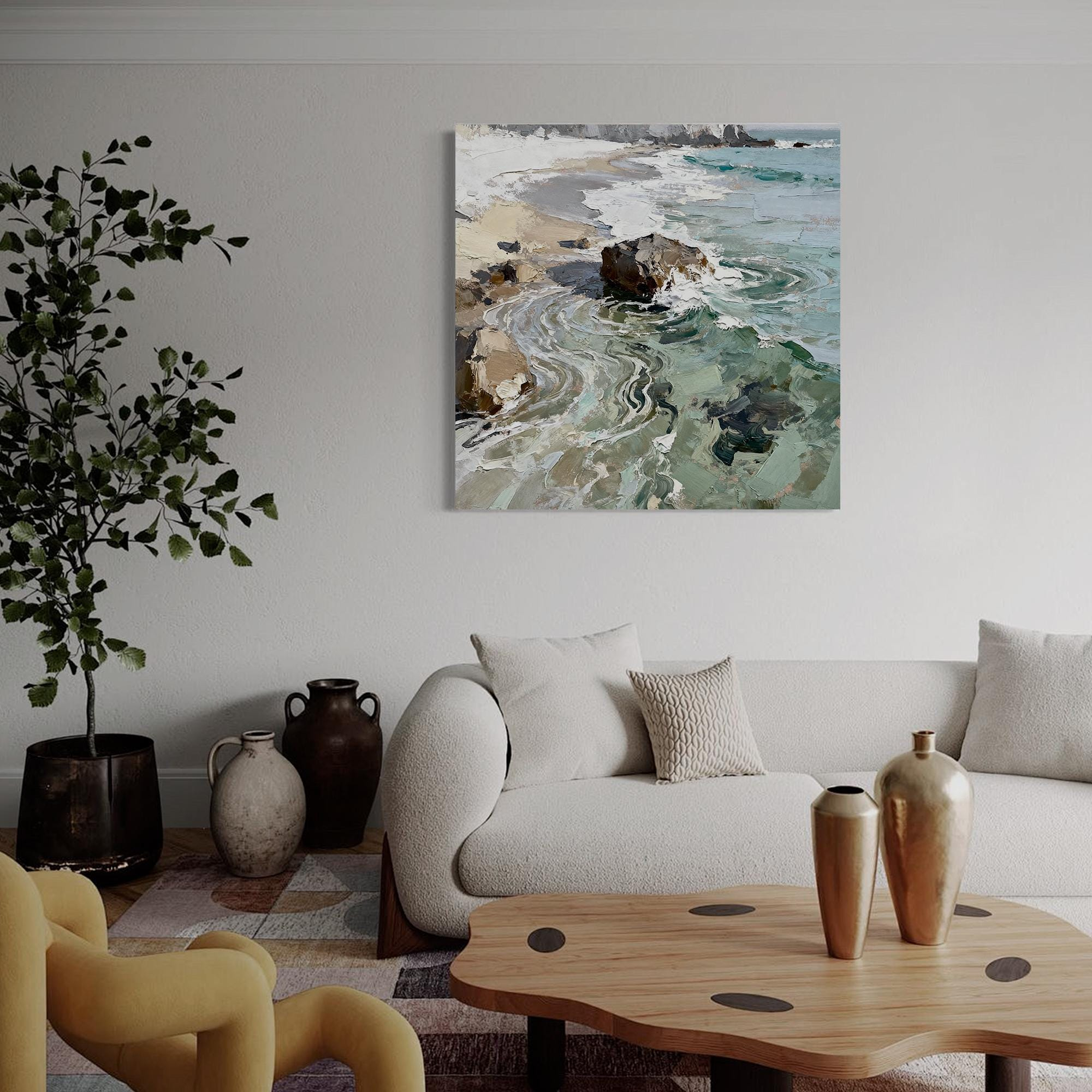 Turquoise Coastline Seascape Mural - View 5