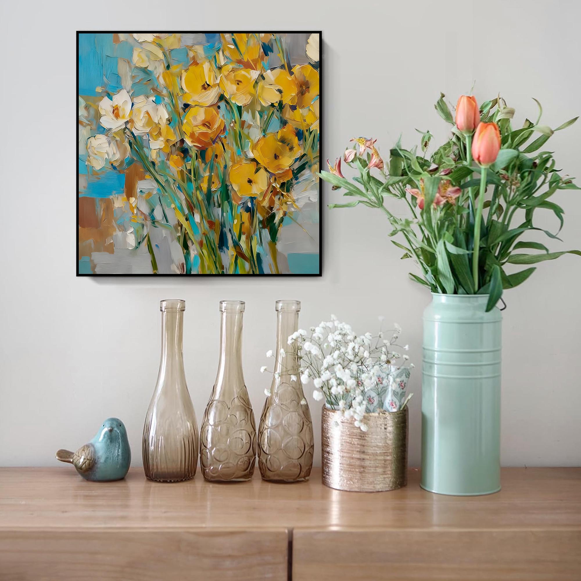 Modern Bouquet Floral Oil Painting - View 3