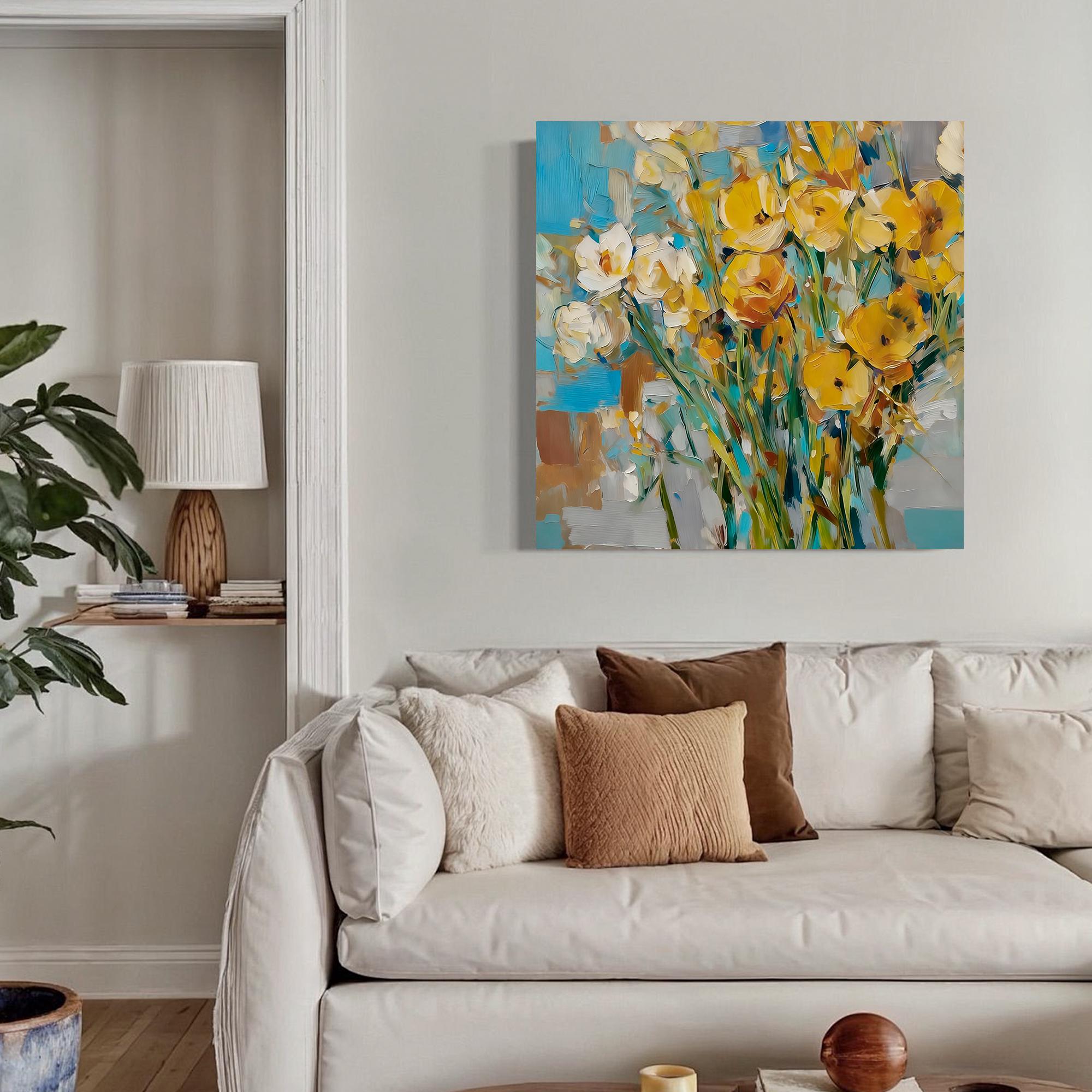 Modern Bouquet Floral Oil Painting - View 4
