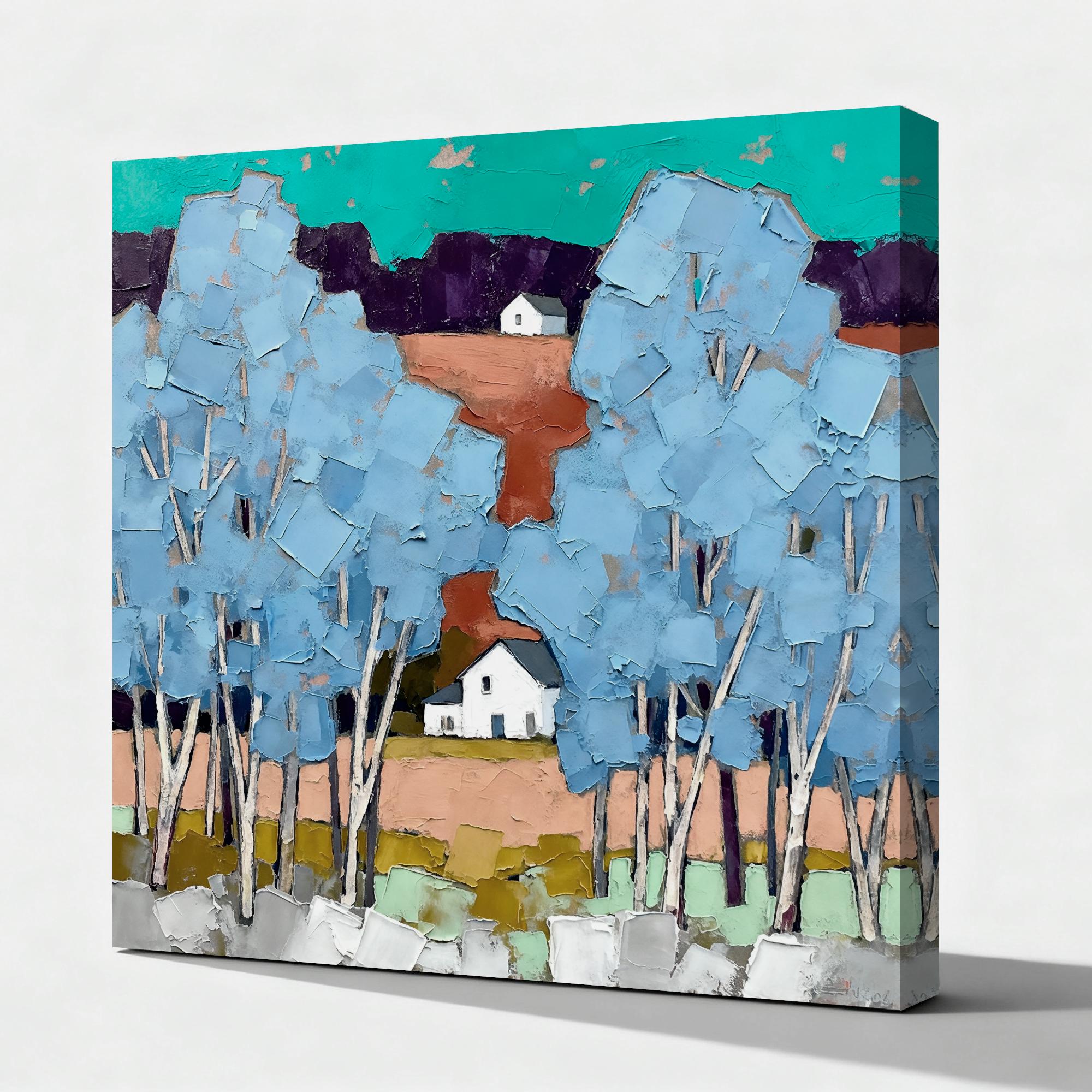 Modern rural landscape oil painting - View 2