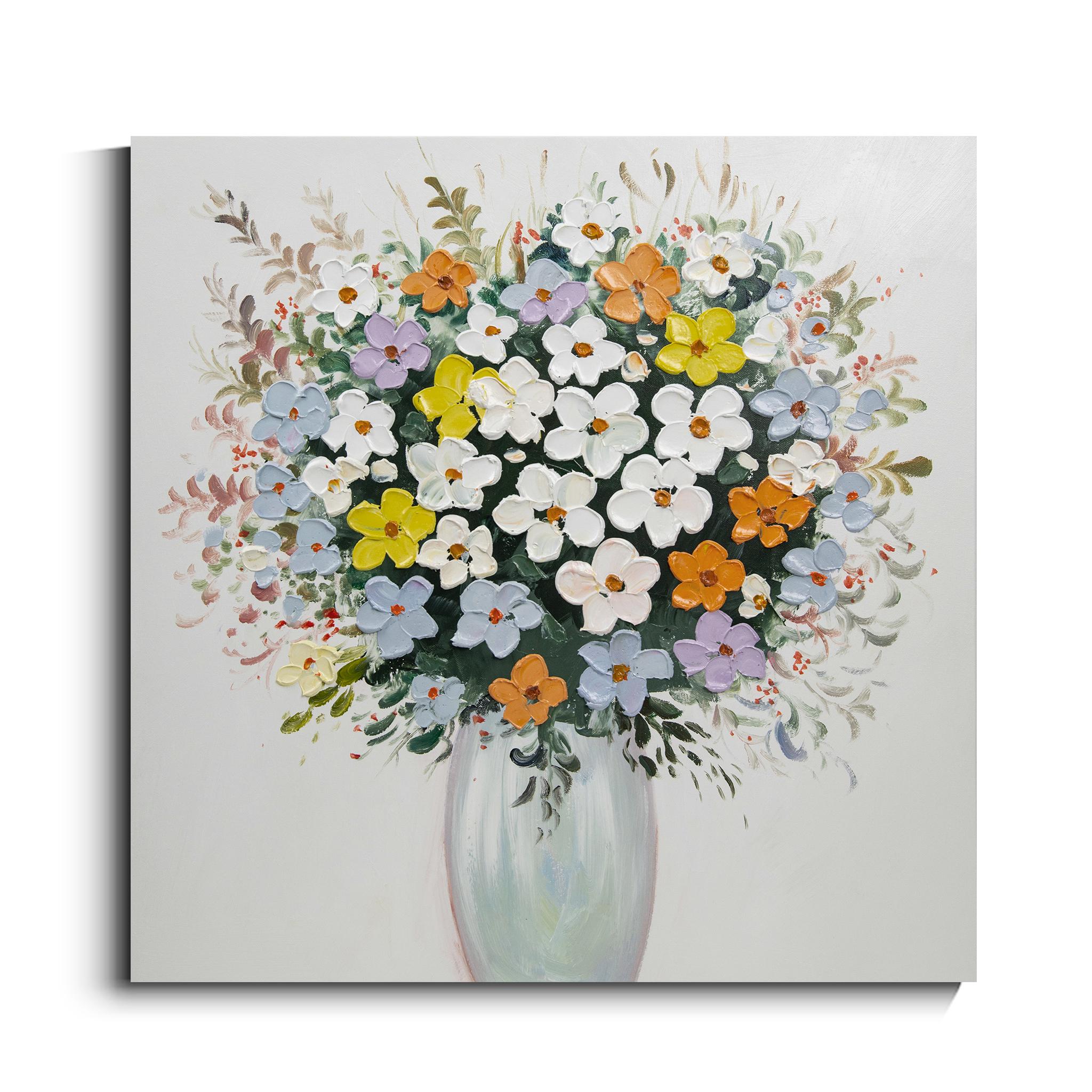 Colorful Vase Floral Oil Painting - View 2