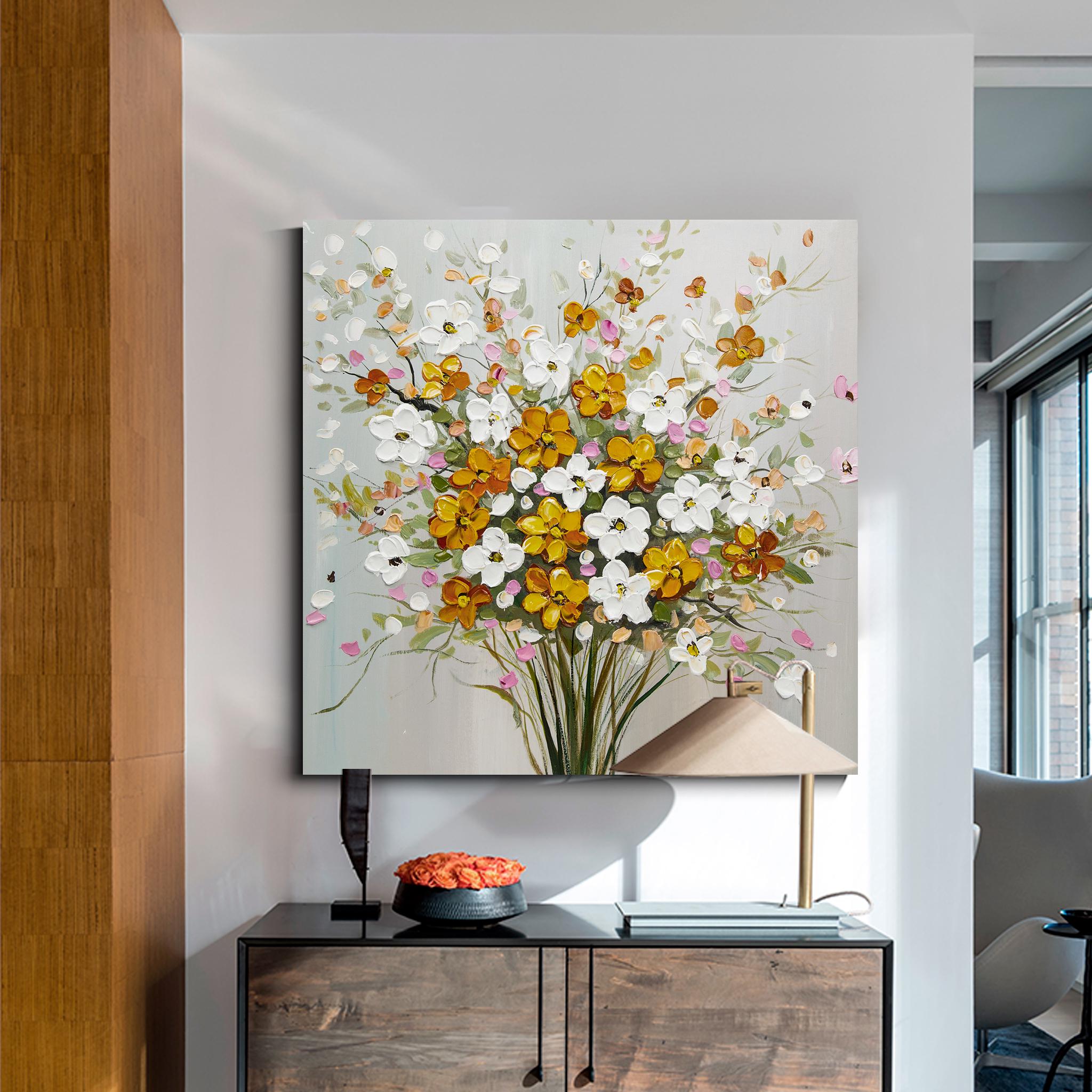 Delicate bouquets, vases, and oil paintings - View 5